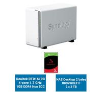 Synology DiskStation DS223J Serveur NAS IRONWOLF 6To (2x3To)