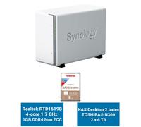 Synology DiskStation DS223J Serveur NAS Toshiba N300 12To (2x6To)