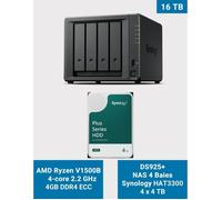 Synology DiskStation DS925+ NAS 4 baies 16 To avec 4 disques Synology HAT3300 4 To