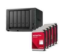 Synology Diskstation NAS DS1525+ 60 To Western Digital (5 x 12 To WD Red Plus) Série 5 Bay Plus avec Ryzen R1600, 8 Go de RAM