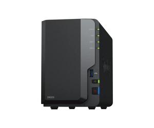 Synology DS223 DiskStation NAS (Realtek RTD1619B Quad-Core 2 Go de RAM 1xRJ-45 1 GbE LAN-Port) 2 baies 2 To Pack avec 2X 1 To Seagate IronWolf