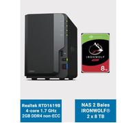 Synology DS223 Serveur NAS IronWolf 16To (2x8To)