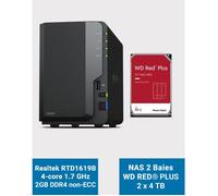 Synology DS223 Serveur NAS WD RED PLUS 8To (2x4To)