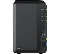 Synology DS223 Station de disque NAS 2 baies (Realtek RTD1619B Quad-Core 2 Go de RAM 1 x RJ-45 1 GbE port LAN) 12 To avec 2 disques durs Synology Plus Series 6 To (HAT3300-6T)
