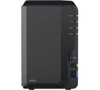 Synology DS223 Station de disque NAS à 2 baies (Realtek RTD1619B Quad-Core 2 Go de RAM, 1 x RJ-45 1 GbE) Bundle 24 To avec 2 disques durs de 12 To au meilleur prix