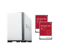 Synology DS223J Serveur NAS total 8To avec 2x disque dur WD 4To RED PLUS