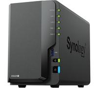 Synology DS224+ Station de disque NAS à 2 baies (Intel Celeron J4125 4 cœurs 2,0 GHz, 2 Go de RAM DDR4, 2 x RJ-45 port LAN 1 GbE), avec 2 disques durs Synology Plus de 4 To (HAT3300-4T)
