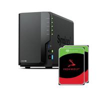 Synology DS225+ 24 To (Seagate Ironwolf 2 x 12 To) 2 baies Plus Series - Intel Celeron J4125 Quad-Core, 2 Go Non-ECC DDR4 SODIMM 1 x 2,5 GbE et 1 x port LAN RJ-45 1 GbE