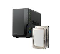 Synology DS225+ Lot de disques durs 24 To 2 baies NAS Plus série Intel Celeron J4125 Quad-Core, 2 Go DDR4 SODIMM non-ECC 1 x 2,5 GbE et 1 port LAN RJ-45 1 GbE