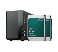 Synology DS225+ Station de Disque NAS 2 Baies (Intel Celeron J4125 4-Core 2,0 GHz 2 Go DDR4 RAM 2 x RJ-45 1GbE Port LAN) 12 to avec 2 x HAT3300-6T