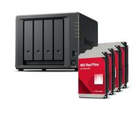 Synology DS425+40TB Bundle Western Digital (4X 10TB WD Red Plus) 4 baies Desktop NAS ; avec un processeur Intel Celeron J4125 Quad-Core, 2 Go de RAM DDR4