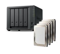 Synology DS425+ Lot de 4 disques durs NAS de bureau 4 baies 40 To avec processeur Intel Celeron J4125 Quad-Core, 2 Go de RAM DDR4