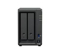 Synology DS725+ 16 to (Synology HAT33) 2 Baies Plus Series avec Ryzen R1600, 4 Go de RAM (32 Go Max), 1 x 2,5 GbE, 1 x 1 GbE, 2 x emplacements M.2 NVMe. Extension DX525 Disponible Via Type-C.