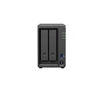 Synology DS725+ NAS 2 Baies, Montage en Rack, Métal, Compatible Serveur et Ordinateur de Bureau, Noir, 10,6 x 22,3 x 16,6 cm, 1,51 kg, sans Assemblage Requis