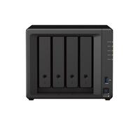 Synology DS923+ - NAS 4 baies avec processeur AMD Ryzen R1600, 4 Go DDR4 ECC, 2 ports M.2 NVMe, 4 emplacements SATA HDD/SSD, 2 ports 1GbE