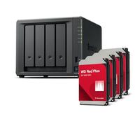 Synology DS925+ (2 ports 2,5 GbE, Ryzen V1500B, 4 Go de RAM) Ensemble 4 baies 24 To avec 4 disques WD 6 To Red Plus