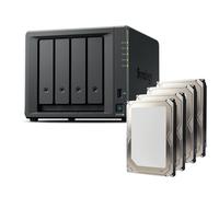 Synology DS925+ Lot de 4 disques durs 40 To (4 x 10 To) NAS de bureau 4 baies, ports 2,5 GbE, 4 Go de RAM