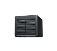 Synology DX1215II Boîtier d'Extension 12 Baies 2.5/3.5" SATA HDD/SSD, 192To Max, 2x120mm, Compatible Synology DiskStation, Noir