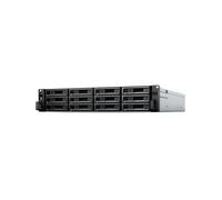 Synology RX1222sas - Boîtier 12 baies 2.5/3.5" SAS/SATA/SATA II/SATA III 192To max, format rack 2U, quadruple ventilation 80mm, noir