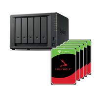 Synology Station de diskstation NAS DS1525+ 10 To - Lot de 5 unités de 2 To Ironwolf - Série 5 Bay Plus - Avec Ryzen R1600 - 8 Go de RAM