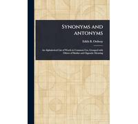 Synonyms and Antonyms