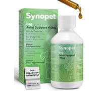 Synopet Dog Joint Support Moule à lèvres vertes pour chien 200 ml I Préparation articulaire liquide pour chiens I Avec curcumine et feuille de cassis I Soutient le cartilage et la mobilité