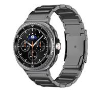 synsing Bracelet de montre en métal titane compatible avec Samsung Galaxy Watch 8 40 mm/44 mm/8 Classic 46 mm, bracelet de rechange en titane avec double boucle de sécurité pour Galaxy Watch 8 pour