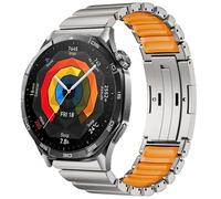 synsing Bracelet universel en métal titane de 22 mm avec fermeture Easyfit pour Huawei GT6/GT6 Pro/GT5/4/3 Pro 46 mm, Garmin Fenix 8 47 mm/Fenix 6 Pro - Doublure en silicone hybride léger, ne tire pas