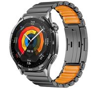 synsing Bracelet universel en métal titane de 22 mm avec fermeture Easyfit pour Huawei GT6/GT6 Pro/GT5/4/3 Pro 46 mm, Garmin Fenix 8 47 mm/Fenix 6 Pro - Doublure en silicone hybride léger, ne tire pas