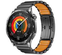 synsing Bracelet universel en métal titane de 22 mm avec fermeture Easyfit pour Huawei GT6/GT6 Pro/GT5/4/3 Pro 46 mm, Garmin Fenix 8 47 mm/Fenix 6 Pro - Doublure en silicone hybride léger, ne tire pas