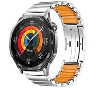 synsing Bracelet universel en métal titane de 22 mm avec fermeture Easyfit pour Huawei GT6/GT6 Pro/GT5/4/3 Pro 46 mm, Garmin Fenix 8 47 mm/Fenix 6 Pro - Doublure en silicone hybride léger, ne tire pas