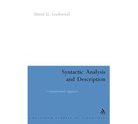 Syntactic Analysis and Description: A Constructional Approach