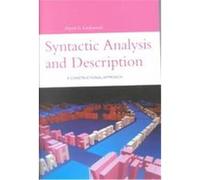Syntactic Analysis and Description, Open Linguistics Series David G. Lockwood (Auteur)