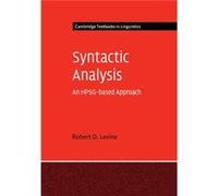 Syntactic Analysis by Robert D. Ohio State University Levine Robert D Ohio State University Levine, (Auteur)
