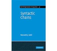 Syntactic Chains, Cambridge Studies in Linguistics Kenneth Safir (Auteur)