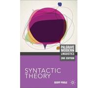 Syntactic Theory (Palgrave Modern Linguistics) by Geoffrey Poole(2011-05-23)
