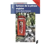 Syntaxe de la phrase anglaise Licence-Master-Concours - Sandrine Oriez - Presses Universitaires Rennes - broché - Méthode de langue