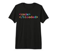Syntaxe des données du développeur Code-Blooded Funny T-Shirt Haut de Gamme