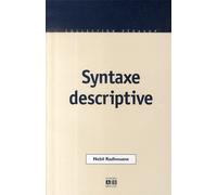 Syntaxe descriptive - Nébil Radhouane - Academia Eds - broché - Etude