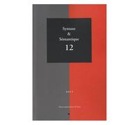 Syntaxe & Sémantique N° 12/2011