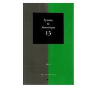 Syntaxe & Sémantique N° 13/2012