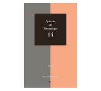 Syntaxe & Sémantique N° 14/2013