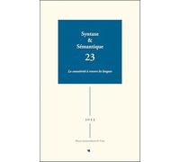 Syntaxe & sémantique, n° 23/2023