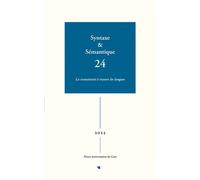 Syntaxe & Sémantique, n° 24/2025 - Joasha Boutault - Publications Universite Caen - broché - Revue
