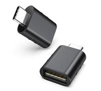 Syntech Adaptateur USB C mâle vers USB 3.2 Femelle 2 Pack, Adaptateur Compatible avec iPhone 17e/17Pro 16 Pro Max MacBook Neo/Pro/Air iMac iPad Mini 6/Pro, Noir