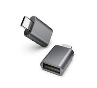 Syntech Adaptateur USB C mâle vers USB 3.2 Femelle 2 Pack, Adaptateur Compatible avec iPhone 17e/17Pro 16 Pro Max MacBook Neo/Pro/Air iMac iPad Mini 6/Pro