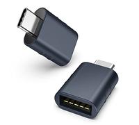 Syntech Adaptateur USB C mâle vers USB 3.2 Femelle 2 Pack, Adaptateur Compatible avec iPhone 17e/17Pro 16 Pro Max MacBook Neo/Pro/Air iMac iPad Mini 6/Pro, Minuit