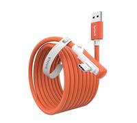 Syntech Câble de Liaison 5 M Compatible Meta Quest 3S/3/2/Pro, Pico4/Pro, PC/Steam VR - USB 3.0 Vers USB C Pour Casque VR et PC de Jeu - Transfert de Données Haute Vitesse - Orange
