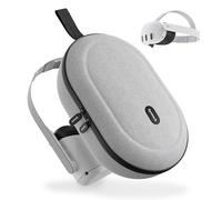 Syntech Étui de Transport Rigide Compatible avec Meta Quest 3S/Quest 3/Oculus Quest2 VR Jeux Casque avec Les Manettes Touch et Autres Petits Accessoires,Gris (ne Convient Pas à la Sangle Elite)
