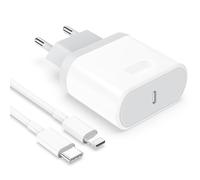 Syntecno Chargeur Rapide for iPhone, 25W USB C Secteur Prise et 2M Cable | for iPhone 14/14 Plus/14 Pro/14 Pro Max/13/12/11/SE/X/XS/XR SE 8 7 6 Pad, Câble Extra-long de 2 m